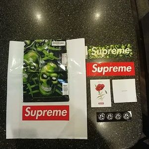 Supreme skull pile bandana and sticker bundle